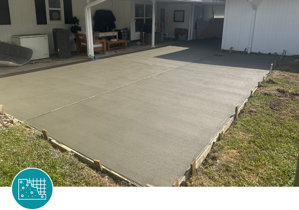 Concrete driveway project by Elevated Construction Services